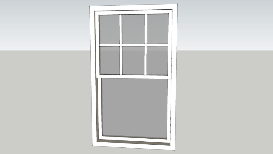 3'x5' window with double grille | 3D Warehouse