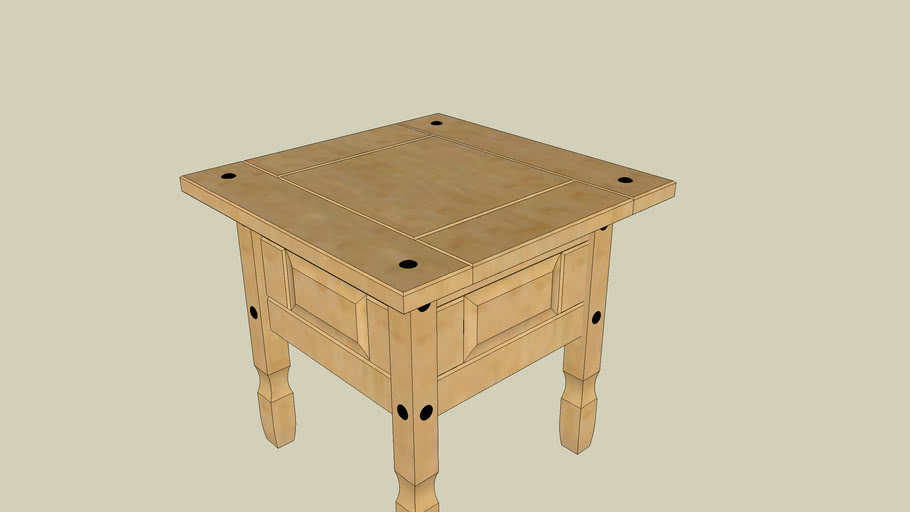 Mexican Pine Lamp Table 3d Warehouse