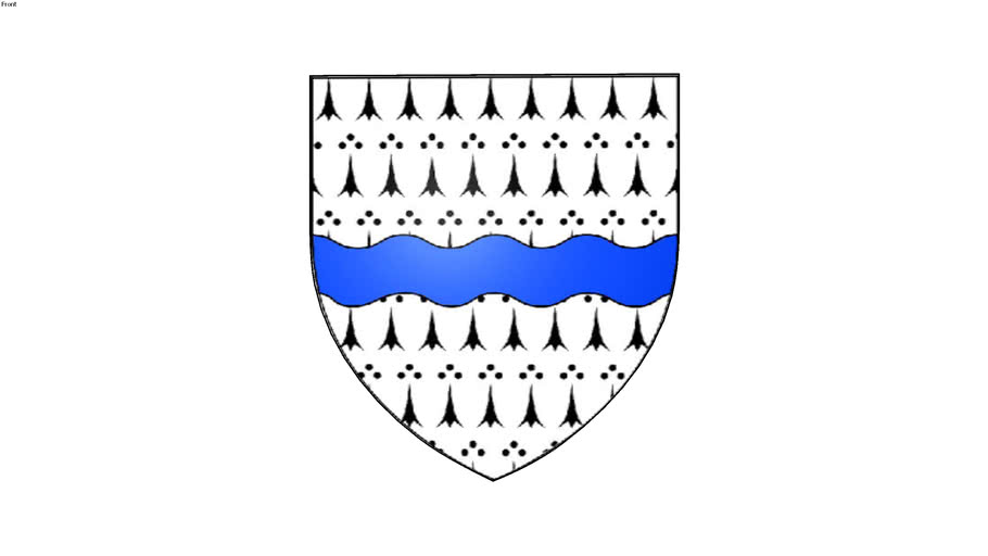 Lot De 2 Aimants Décoratifs - Blason De La Loire-Atlantique (44) - Forme écusson - 4x5 Cm
