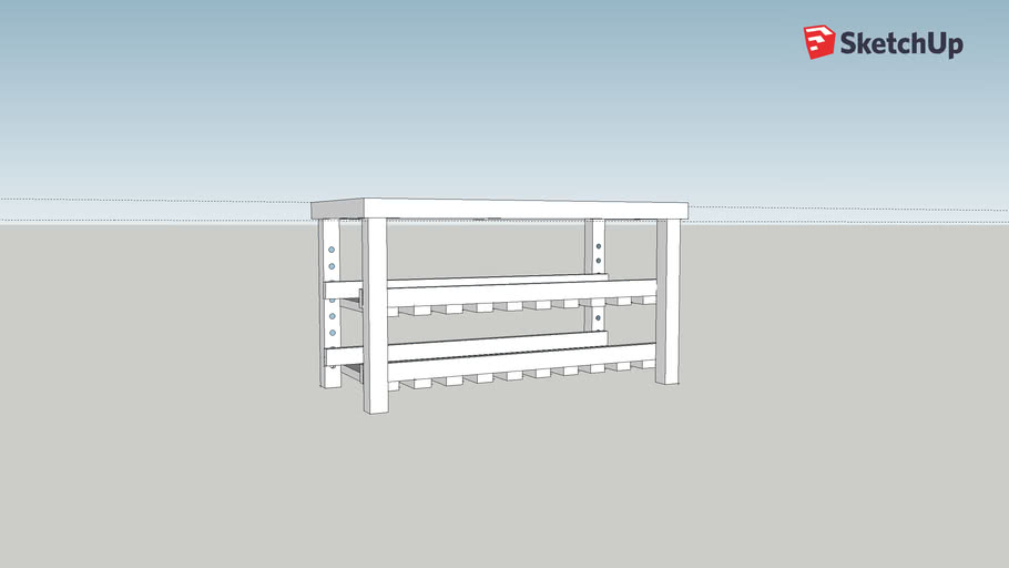 Shoe Rack Bench 3d Warehouse