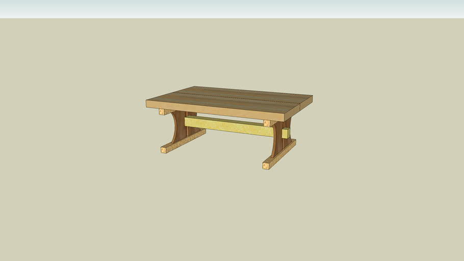 座卓二枚板 3d Warehouse