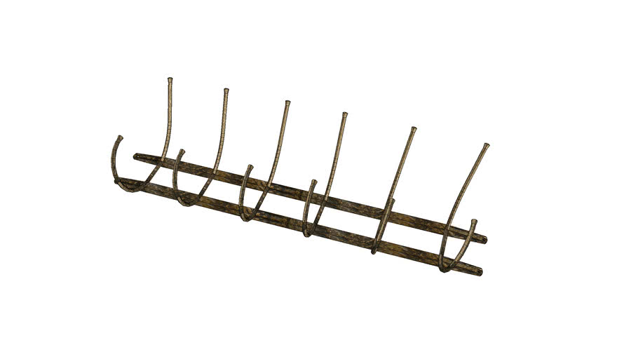 Hanger wall gold 3D Warehouse