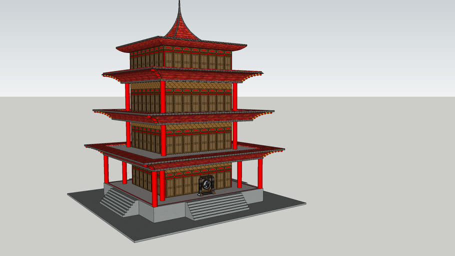 Chinees Pagoda Sketchup Model 