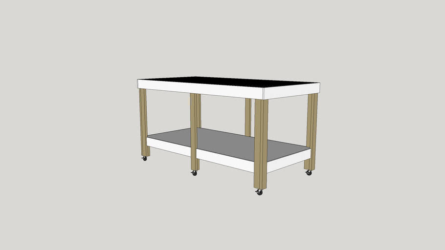 Working Table With Cutting Mat On Top 3d Warehouse