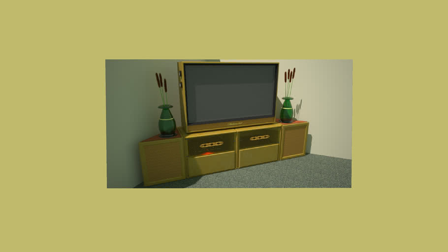 A Touch Of Retro In A Modern Tv Console 3d Warehouse
