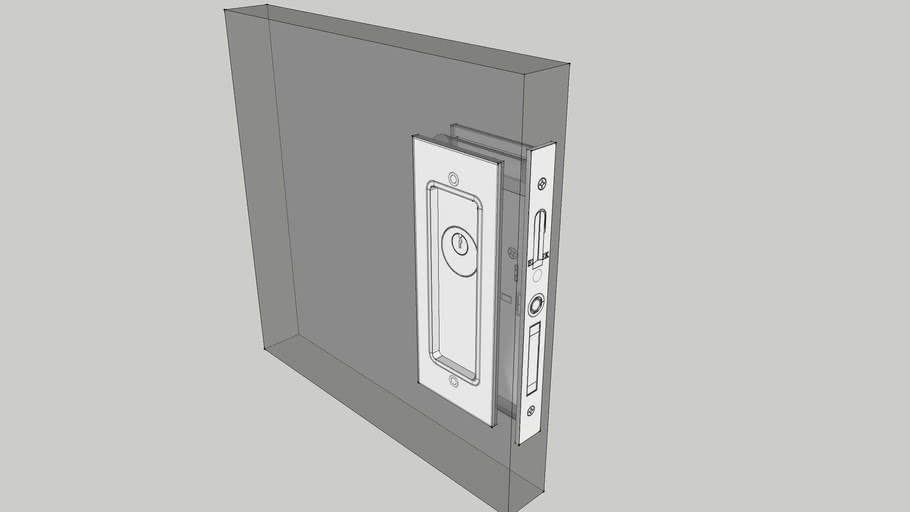 Emtek Assa Abloy Pocket Door Mortise Modern Rectangular