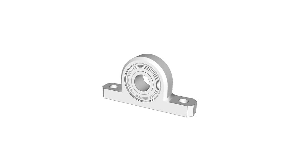 bearing, ball, mounted, 0.375 in. shaft, McMasterCarr 8600N5 3D