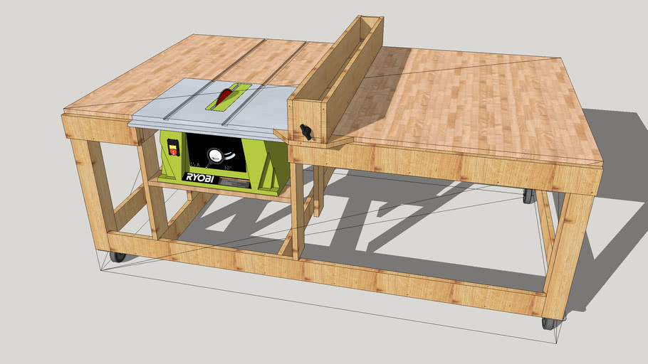 Ryobi Table saw extension 3D Warehouse