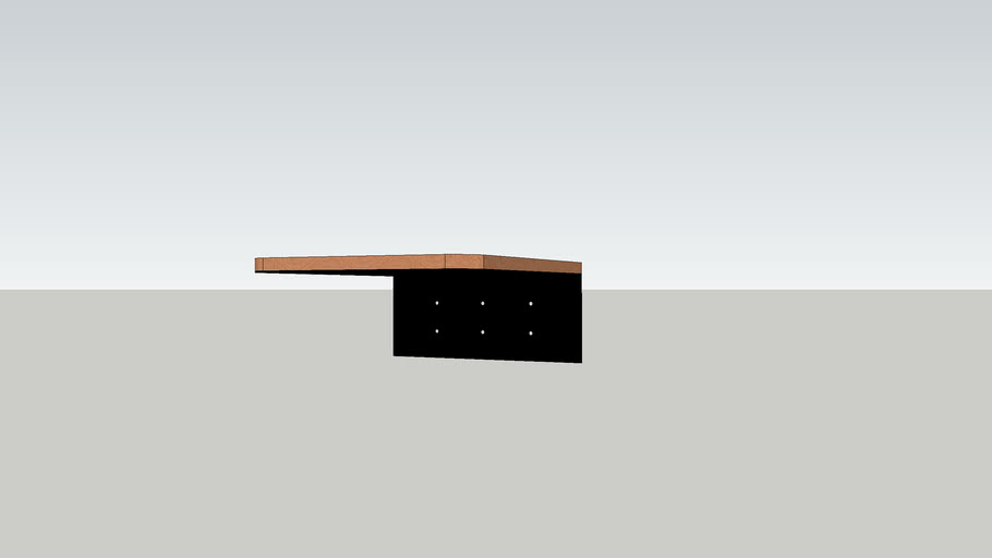 zwevende tafel geronde hoeken 3D Warehouse