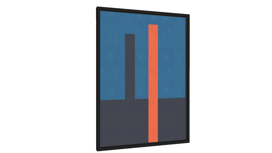 Quadro Arte azul e vermelha I - Galeria9, por Arte Decor