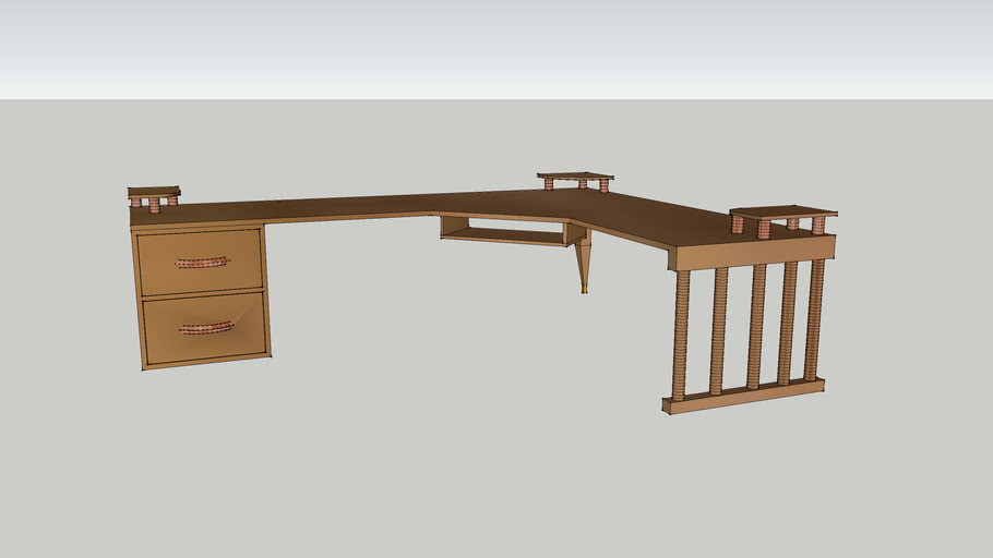 A Simple Corner Style Computer Desk 3d Warehouse