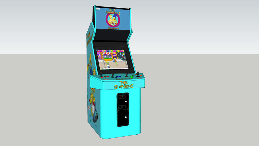 The Simpsons Arcade 4 Player Gauntlet Cabinet 3d Warehouse
