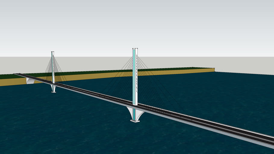 Cable-stayed bridge | 3D Warehouse