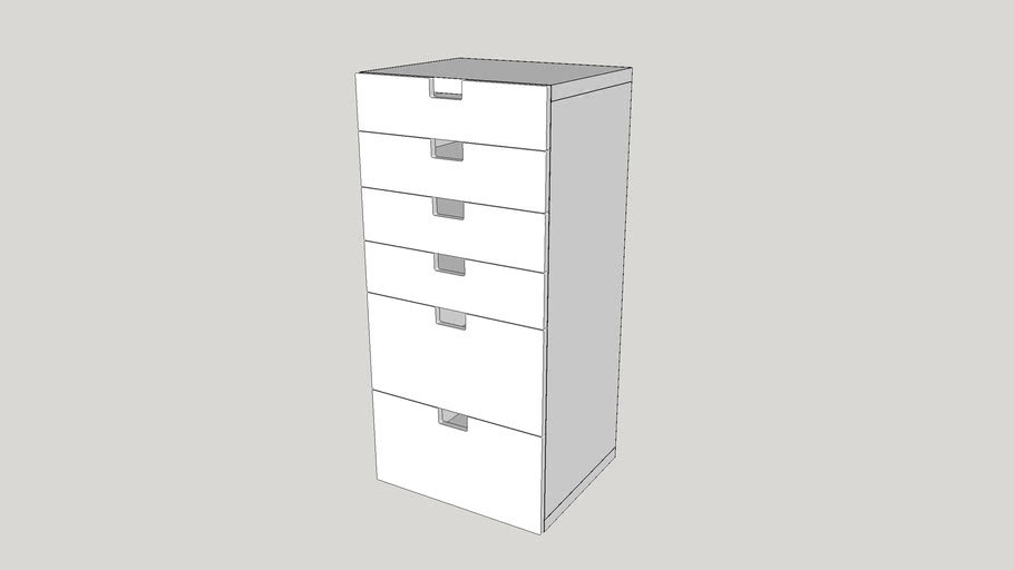 Ikea Stuva Storage Combination With Drawers White 3d Warehouse