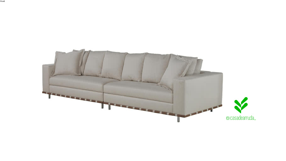 aramis mink leather sofa