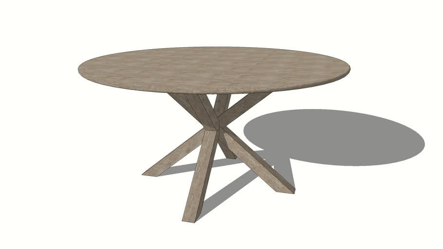 Ronde tafel met spinpoot, 160 cm doorsnede 3D Warehouse