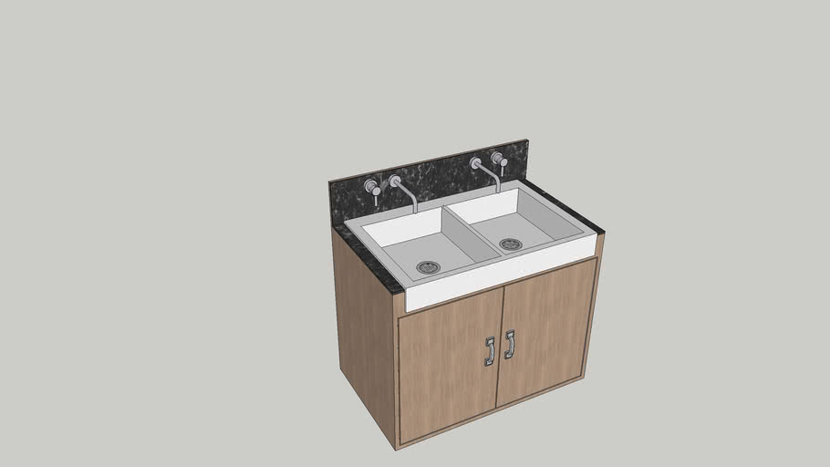 Kitchen Sink With Single Cabinet 3d Warehouse 3580