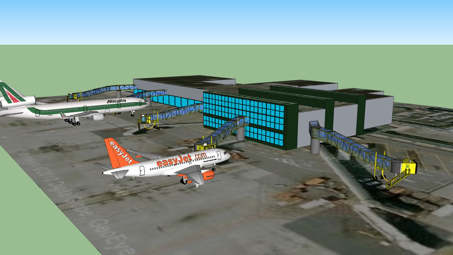 Milan Linate Airport 3d Warehouse