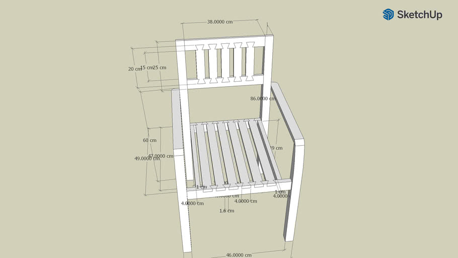 Stackable chair jointed 3D Warehouse