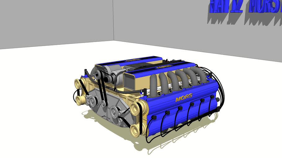 Moteur Mors Flat 12 1972 3d Warehouse