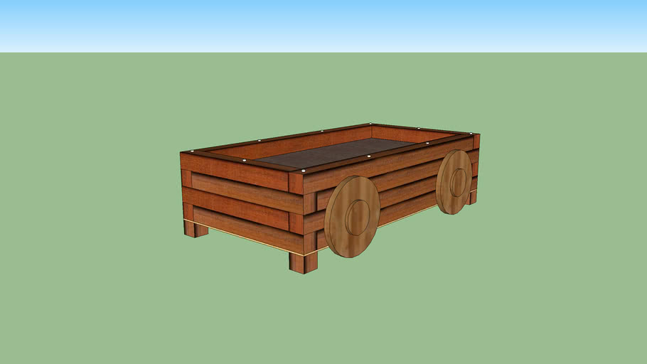 Wooden 'Car' Planter Box 3D Warehouse