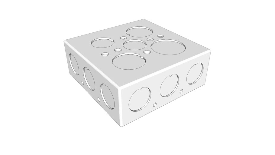 2gang metal junction box 3D Warehouse