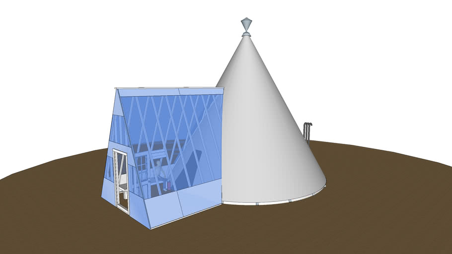 Tipi - 26 foot Dia with A-Frame Entrance | 3D Warehouse