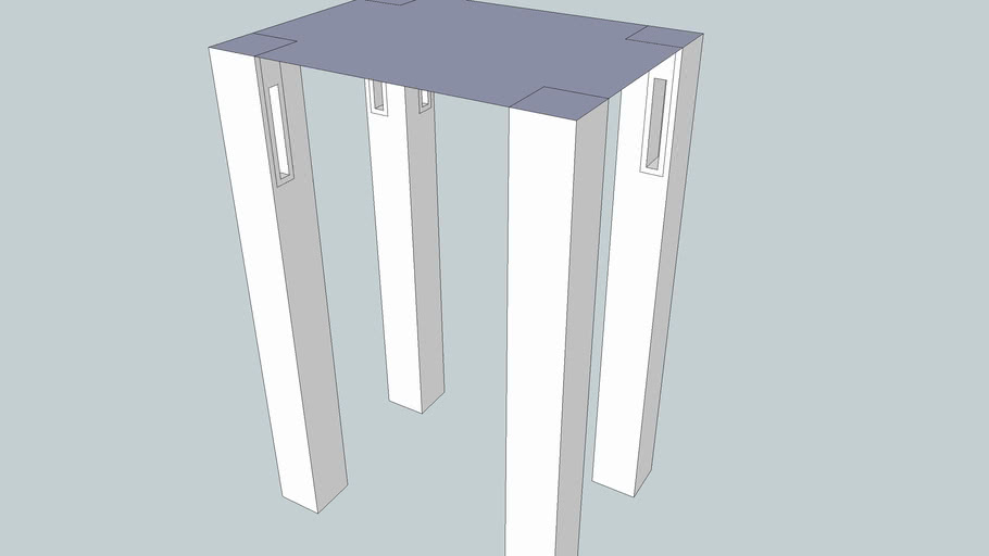 mortise and tenon example, table legs 3D Warehouse