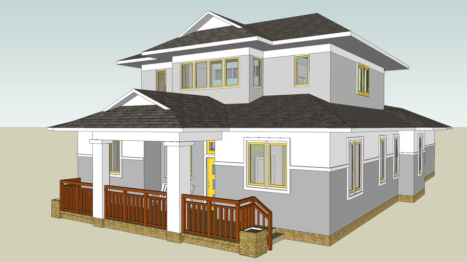 Bungalow 2 Story 3d Warehouse