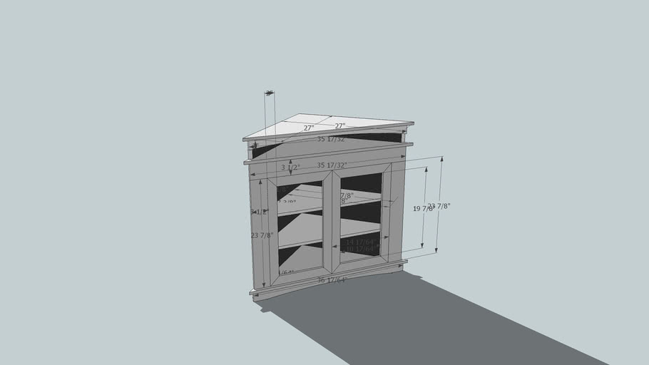 Corner Curio Cabinet 3d Warehouse