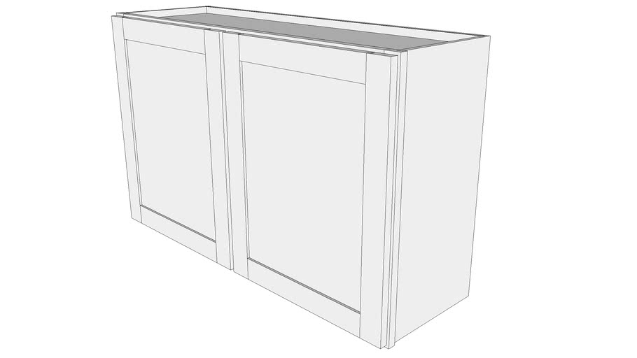 Bayside Wall Cabinet W3924 - 12" Deep, Two Doors