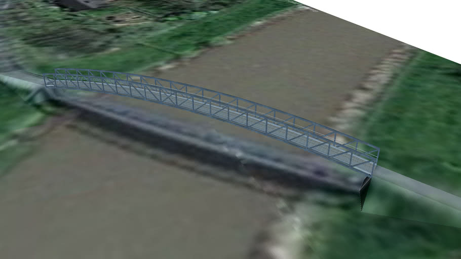 Amdorf (Detern) Deutschlands schmalste Autobrücke 3D Warehouse