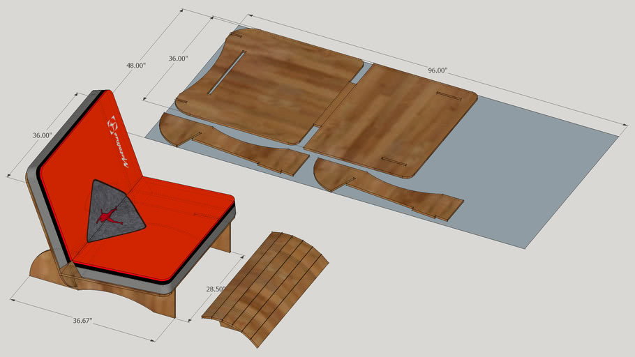 Crash pad sofa 3D Warehouse