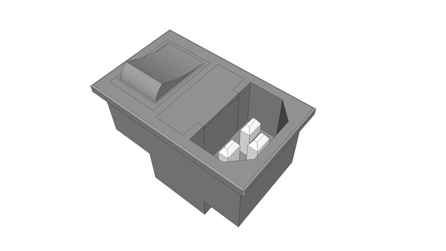 IEC panel mount plug,fused ,switched,colour version