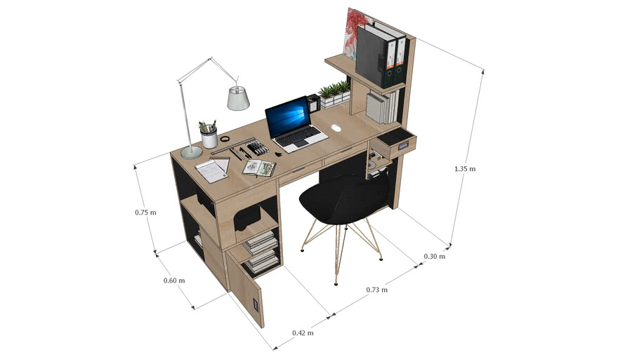 Meja Kerja | 3D Warehouse