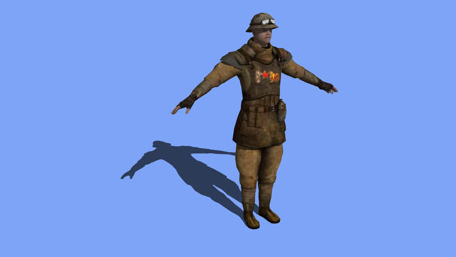 Fallout Ncr Trooper Low Poly 3d Warehouse