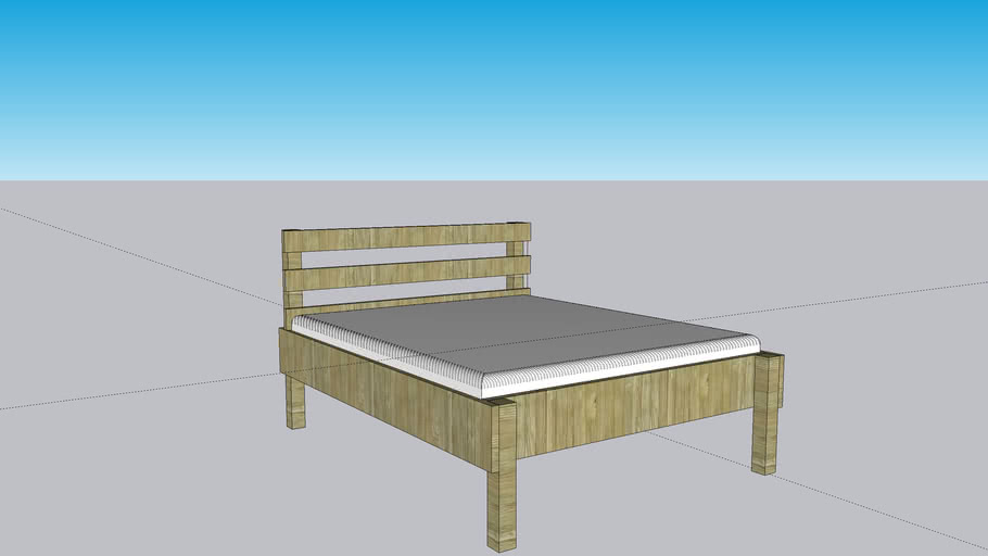 California King Bed Frame Using Common Lumber 3d Warehouse