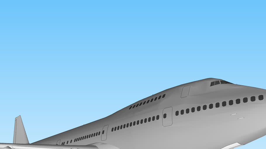 Unpainted Boeing 747 100 200b 100sr 3d Warehouse - boeing 767 400 blueprint hd roblox
