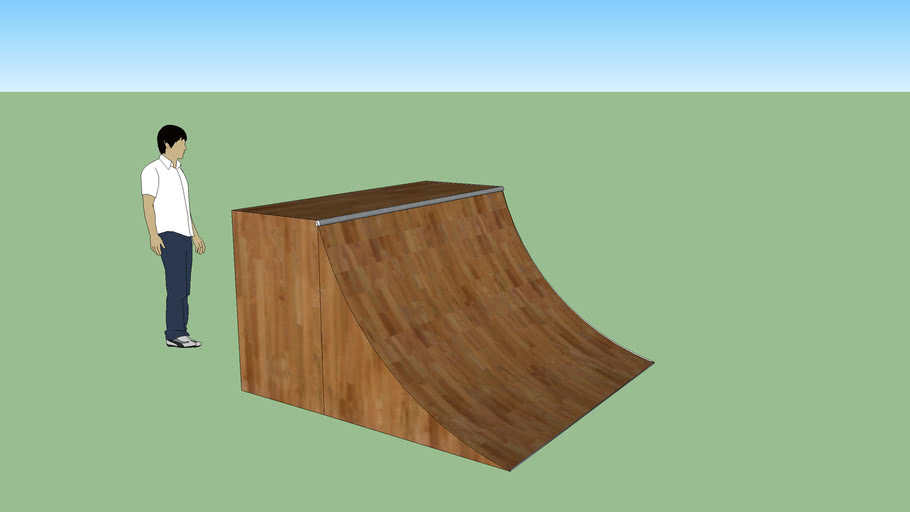 4 ft Skateboard QuarterPipe 3D Warehouse