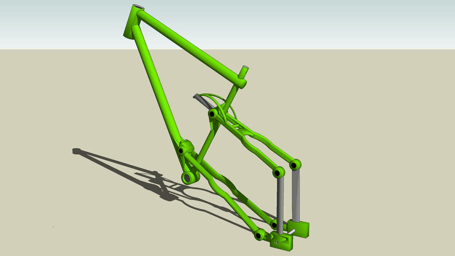 Full Suspention Mountain Bike Downhill Frame 3D Warehouse