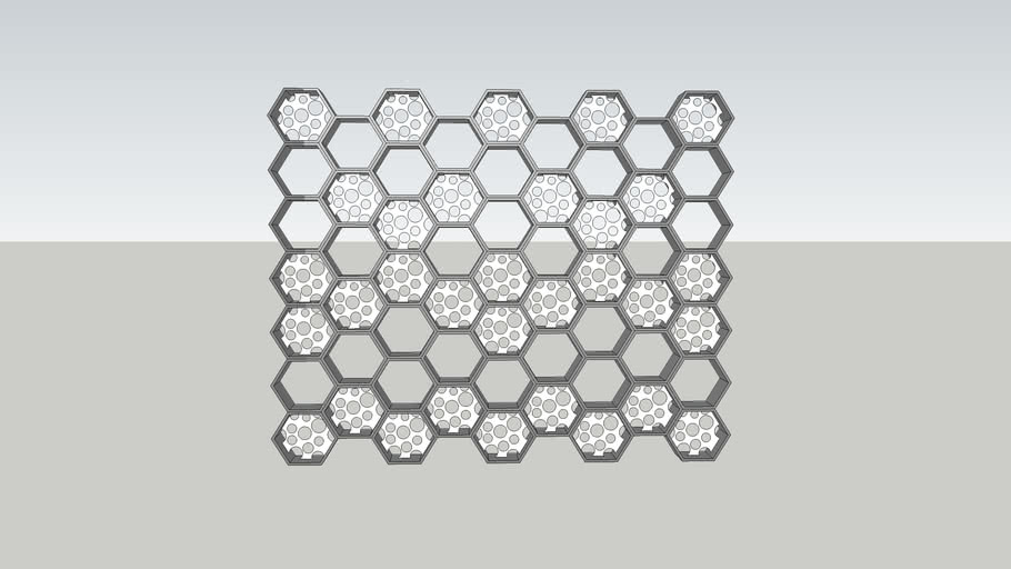 honey comb perforated wall | 3D Warehouse