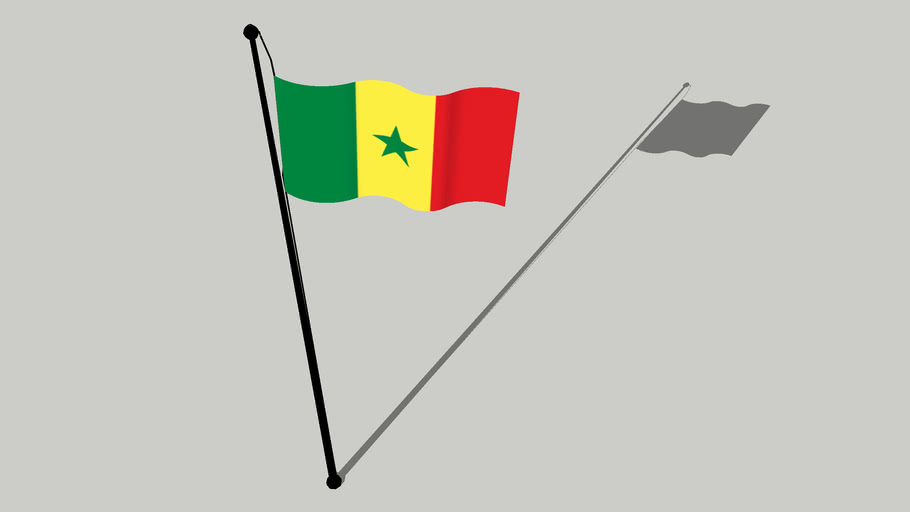 Flag Of Senegal Drapeau Senegal Mandargale Bataaxal Ak Ab Raaya Mungakko 3d Warehouse