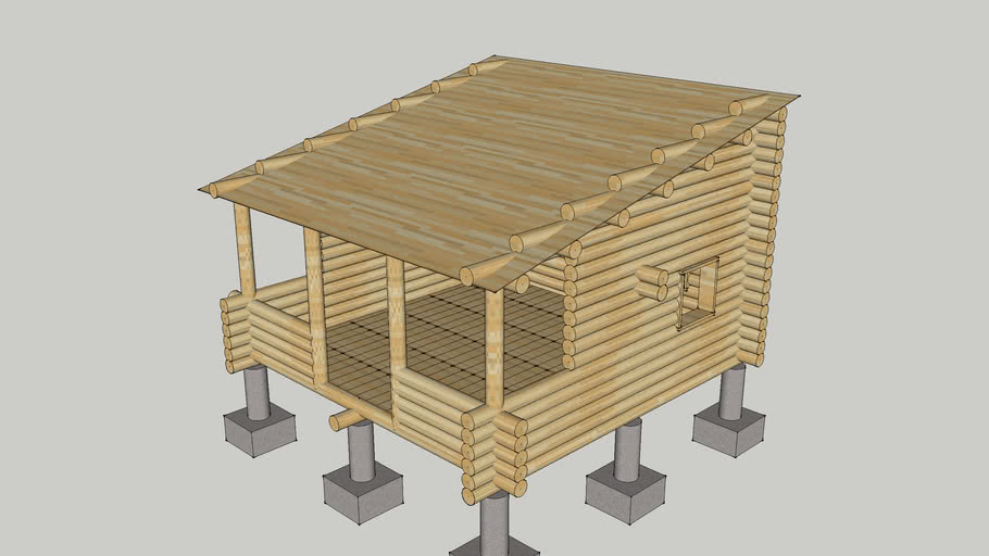 modern log cabin | 3D Warehouse