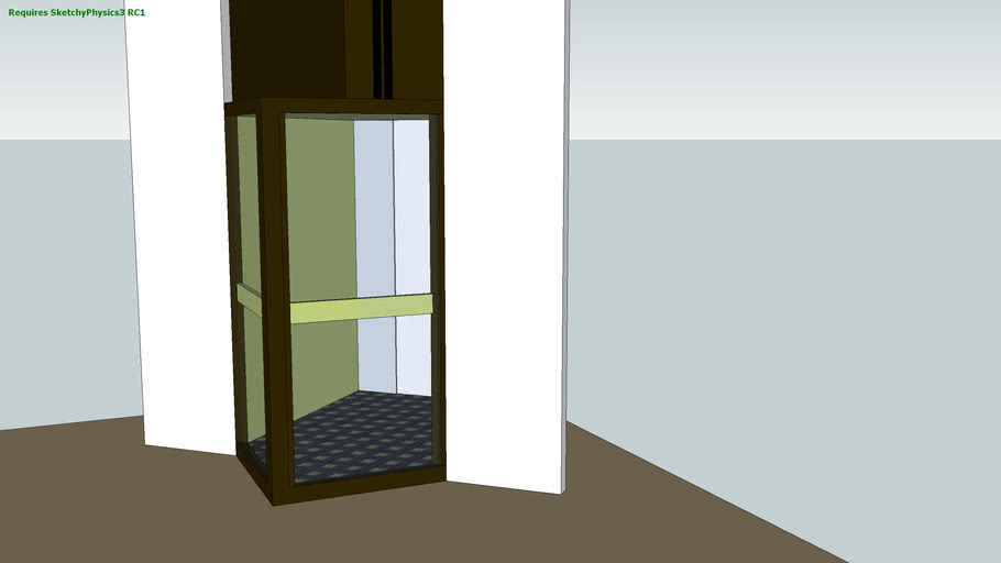 A glass elevator at the Embassy Suites San Francisco Airport 3D
