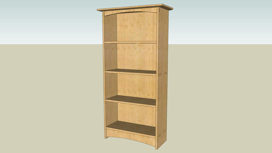 Arts And Crafts Bookcase From Popular Woodworking Magazine 3d