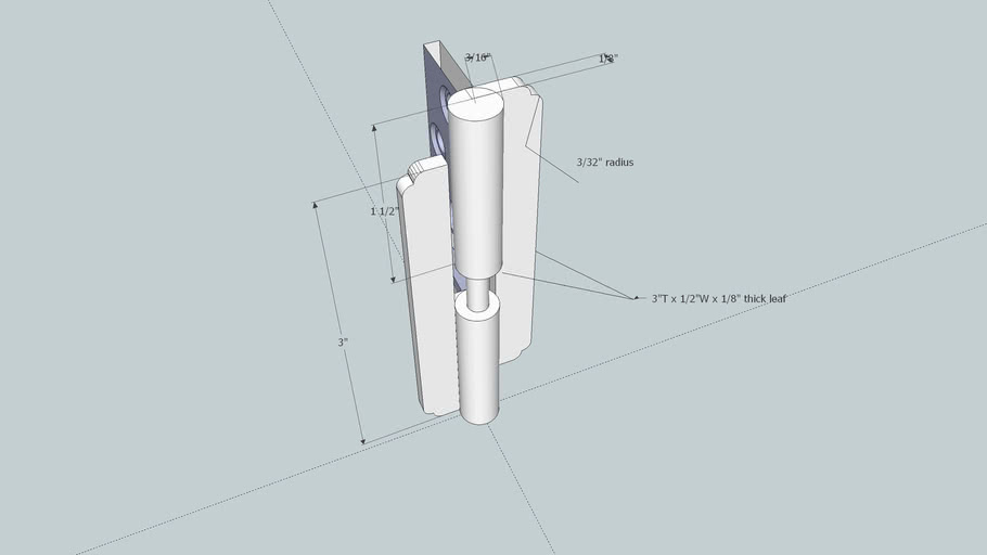 3' liftoff hinge 3D Warehouse