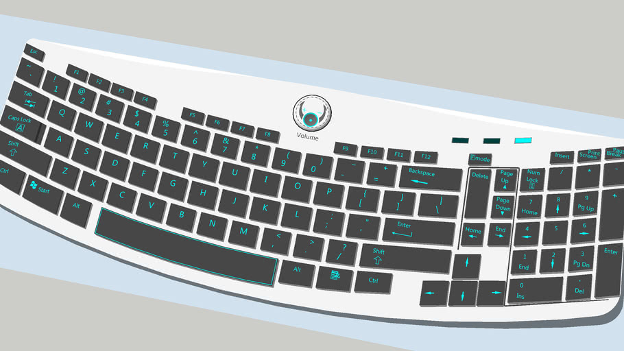Curved keyboard 3D Warehouse