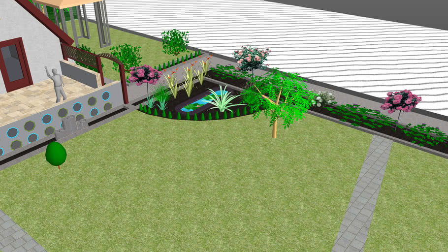 Garten in einem Gartenpark 3D Warehouse