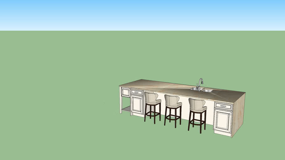 Kitchen Island With Chairs 3d Warehouse, Kitchen Island Chairs