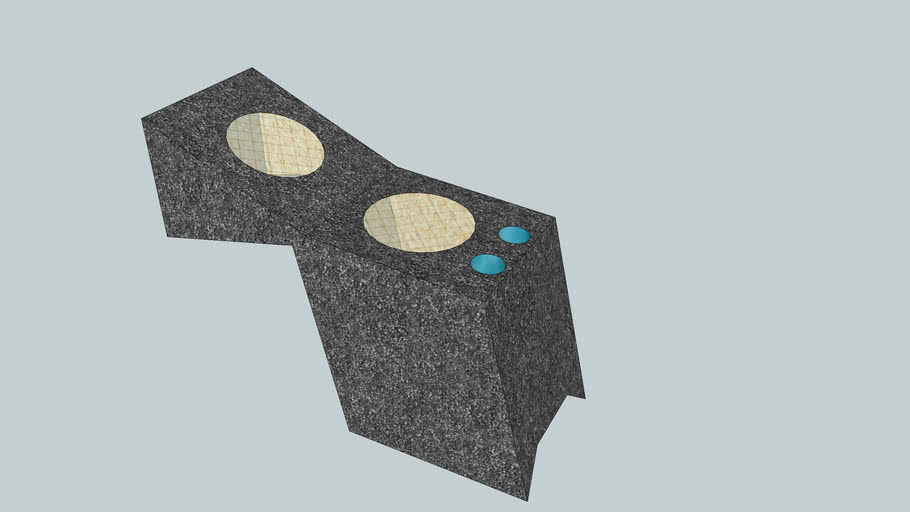 back seat center console sub box